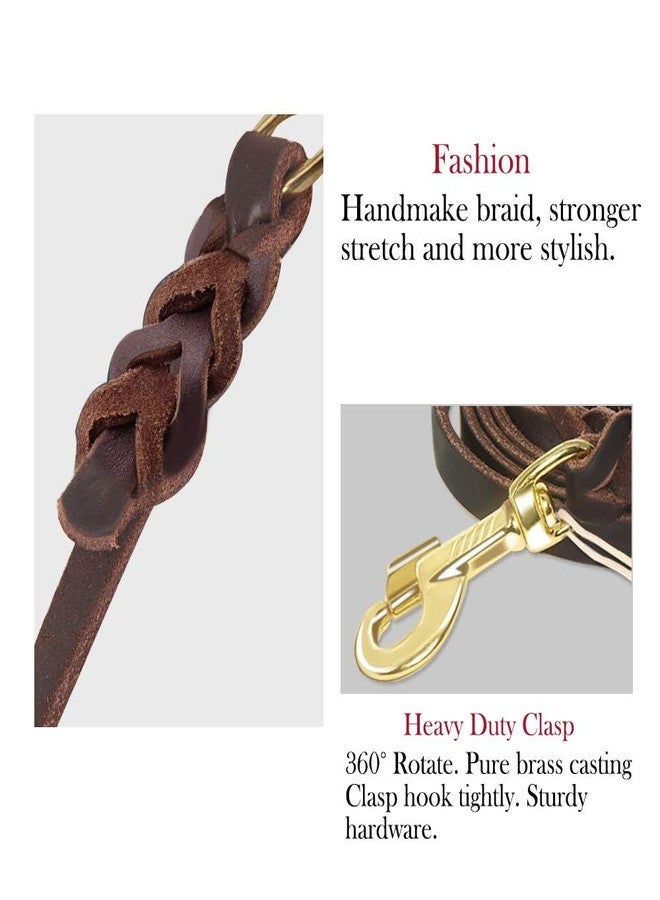 Highland Farms Select Premier 6 Foot Dog Leather Training Leash, Waist Braided Lease Leads, Made from Leather, Great Option for Large Medium Hunting Dogs or General Obedience in the Backyard - Image 3